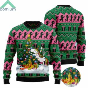 Christmas Tree Unicorn Ugly Sweater