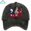 Comma La American Flag Musical Notes Hat