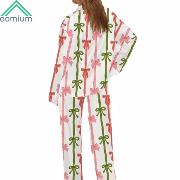 Coquette Christmas Bows Satin Pajama Set 2