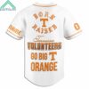 Custom Bord Raised Tenstessee Volunteers Go Big T Orange Jersey