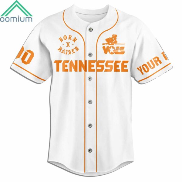 Custom Bord Raised Tenstessee Volunteers Go Big T Orange Jersey