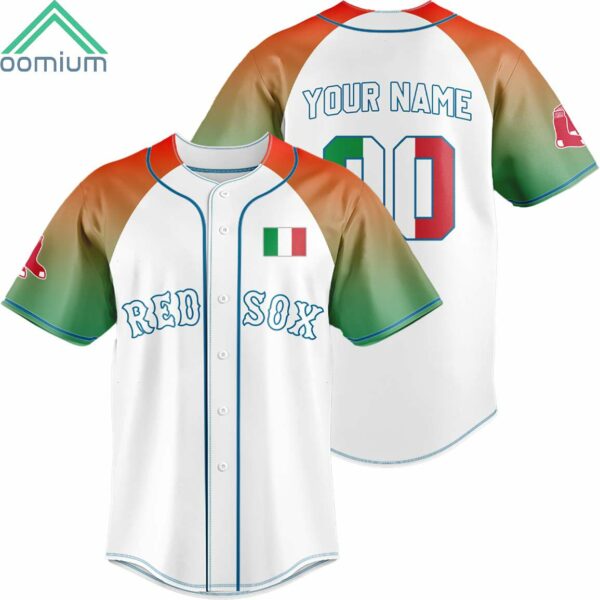 Custom Name Red Sox Special Italian Celebration Night Jersey