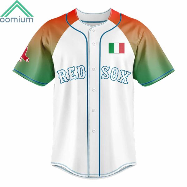 Custom Name Red Sox Special Italian Celebration Night Jersey