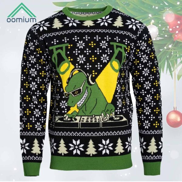 DJ T Rex Ugly Christmas Sweater