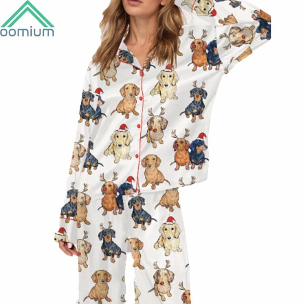 Dachshund Christmas Satin Pajama Set