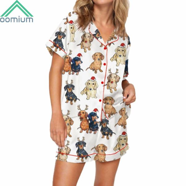 Dachshund Christmas Satin Pajama Set