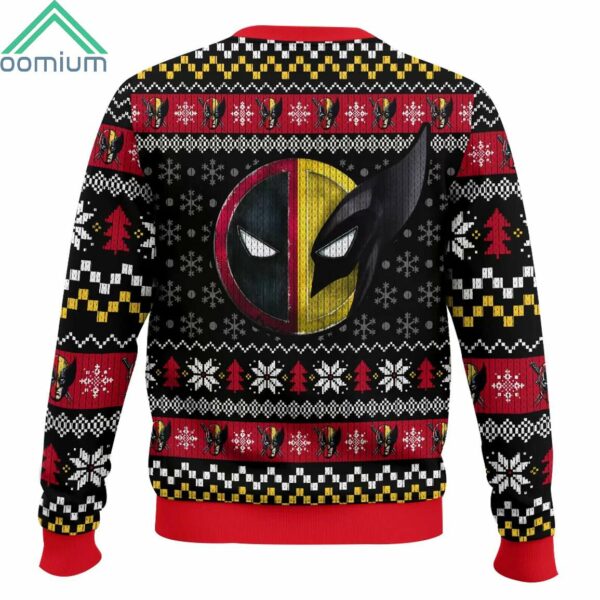 Deadpool And Wolverine Ugly Christmas Sweater