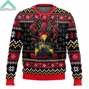 Deadpool And Wolverine Ugly Christmas Sweater