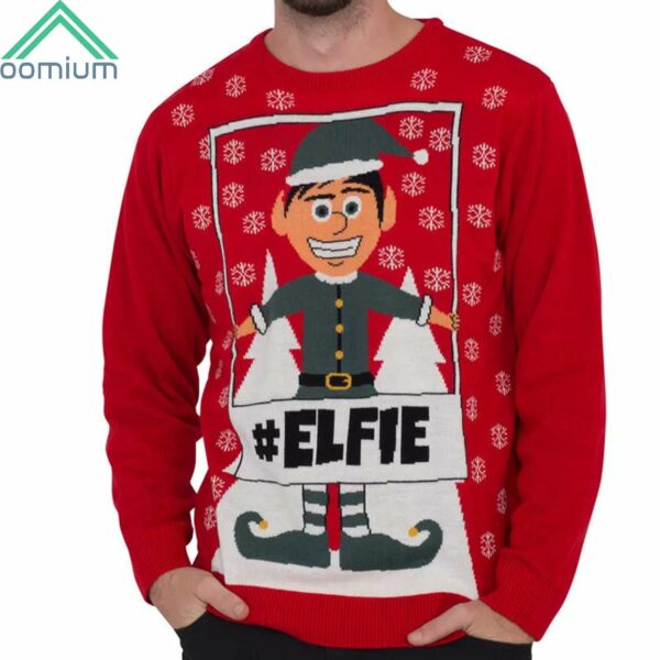 Elfie Hashtag Ugly Christmas Sweater