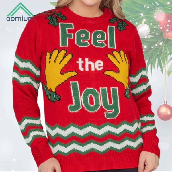 Feel The Joy Groping Hands Tacky Ugly Christmas Sweater 1