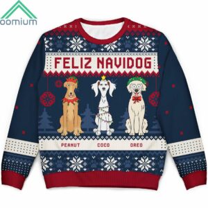 Feliz Navidog Personalized Ugly Christmas Sweater