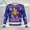 Gingerbread Bit Me Ugly Christmas Sweater