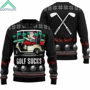 Golf Sucks Ugly Christmas Sweater