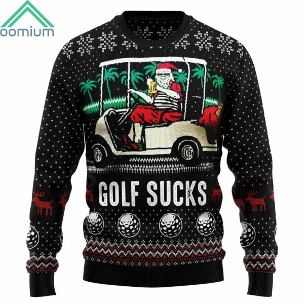 Golf Sucks Ugly Christmas Sweater