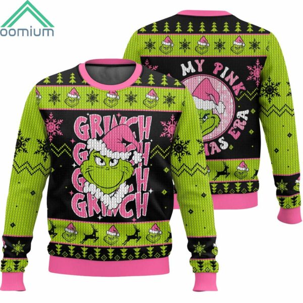 Grnch In My Pink Christmas Era Ugly Sweater