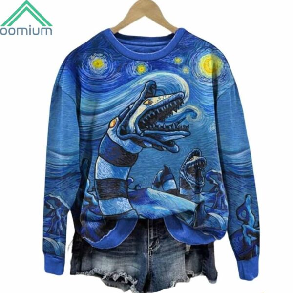 Halloween Beetlejuice Starry Night Sweatshirt