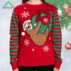 Hanging Sloth on Christmas Ornament Wreath Ugly Christmas Sweater