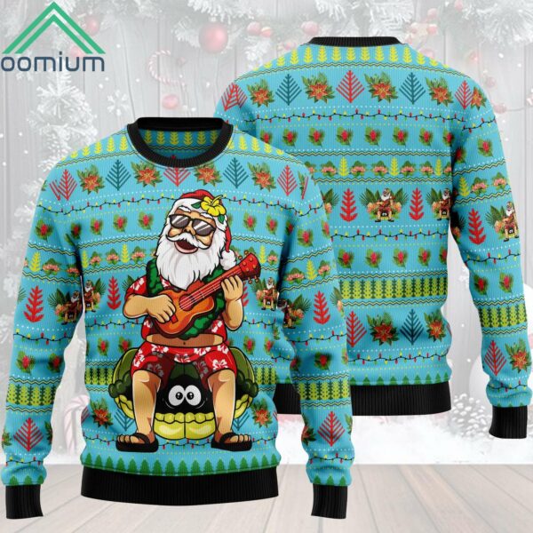 Hawaiian Santa Claus Ugly Christmas Sweater