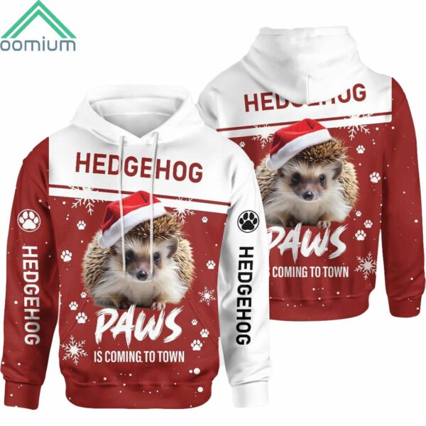 Hedgehog Paws Is Coming To Town Hoodie