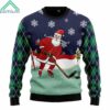 Hockey Santa Claus Ugly Christmas Sweater