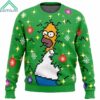 Homer Simpson Backs Into The Bushes Ugly Christmas Sweater