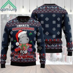 I Want A Hippopotamus For Christmas Ugly Christmas Sweater 2