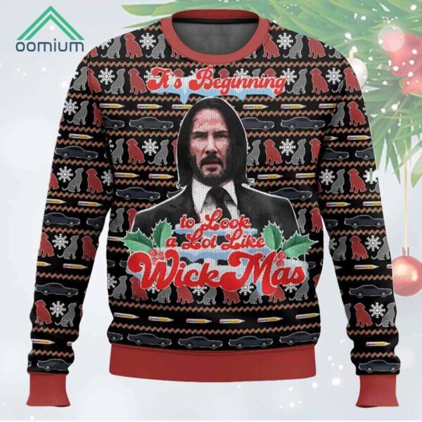 John Wick Its Beginning To Look A Lot Like WickMas Ugly Sweater 1