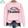 Just A Girl Who Loves Christmas Round Neck Sweatshirt