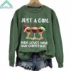 Just A Girl Who Loves Wine At Christmas Sweatshirt