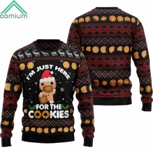 Just Here For The Cookies Ugly Christmas Sweater