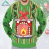 LED Fireplace Ugly Christmas Sweater