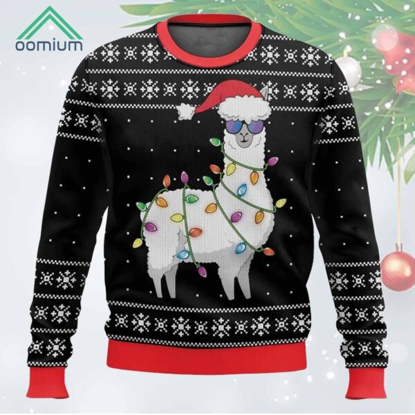 Merry Alpaca Funny Christmas Ugly Sweater 1