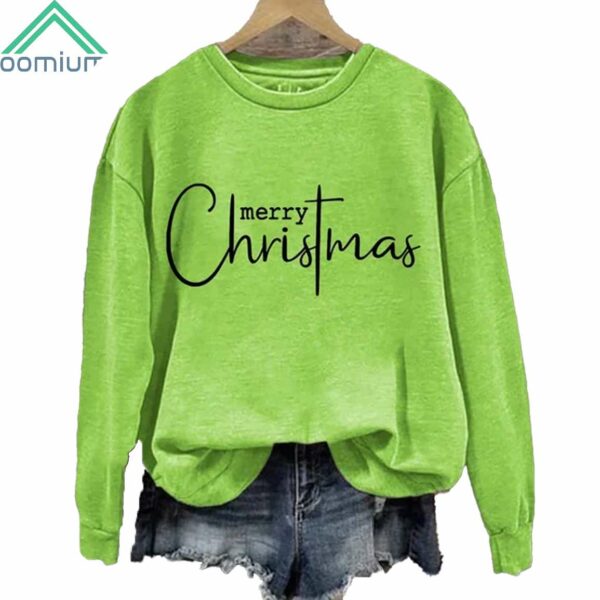 Merry Christmas Print Sweatshirt