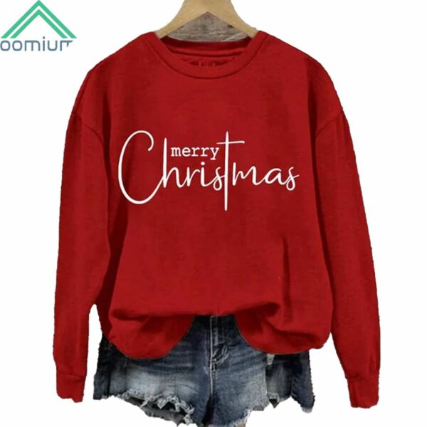 Merry Christmas Print Sweatshirt