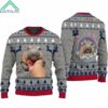 Moo Deng Bouncy Hippo Ugly Christmas Sweater