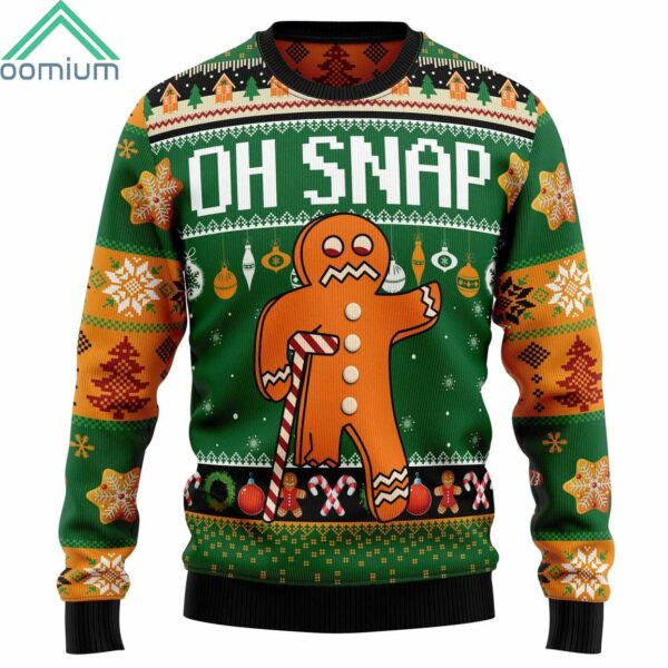 Oh Snap Gingerbread Ugly Christmas Sweater