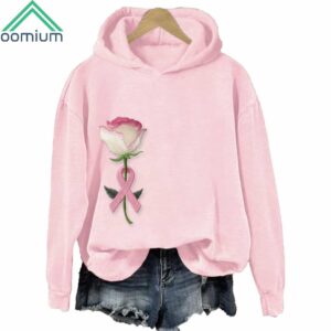 Pink Breast Cancer Floral Hoodie