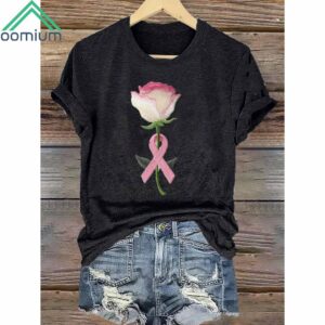 Pink Breast Cancer Floral Shirt