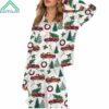 Red Truck Pine Tree Christmas Satin Pajama Set