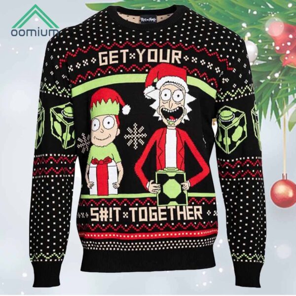 Rick Morty Get Your Shit Together Ugly Christmas Sweater