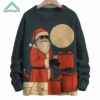 Santa Cat Delivers Fun Art Knit Sweatshirt 1