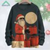 Santa Cat Delivers Fun Art Knit Sweatshirt