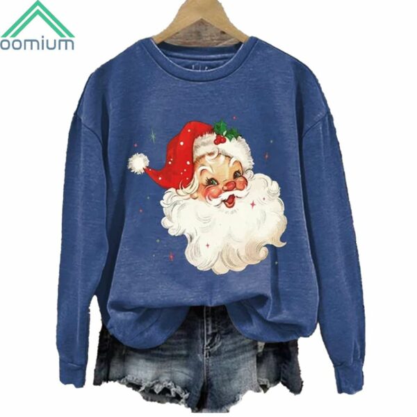 Santa Print Sweatshirt