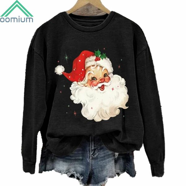 Santa Print Sweatshirt