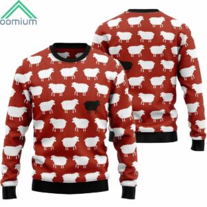 Sheep Black And White Ugly Christmas Sweater