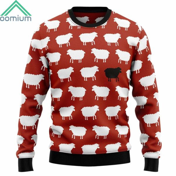 Sheep Black And White Ugly Christmas Sweater