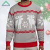 Snowflakes and Moose Ugly Christmas Sweater