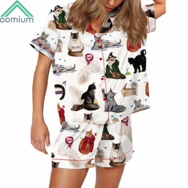 The Eras Cat Edition Satin Pajama Set