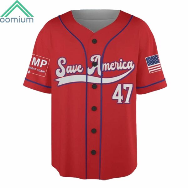 Trump 47 Save America Baseball Jersey