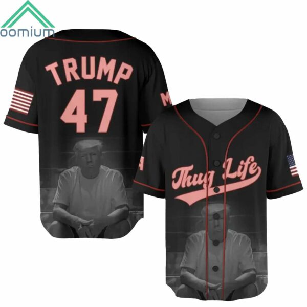 Trump 47 Thug Life Baseball Jersey